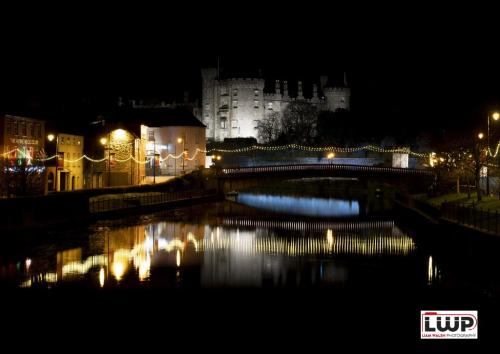 Christmas Lights and the Kilkenny Castle at Night